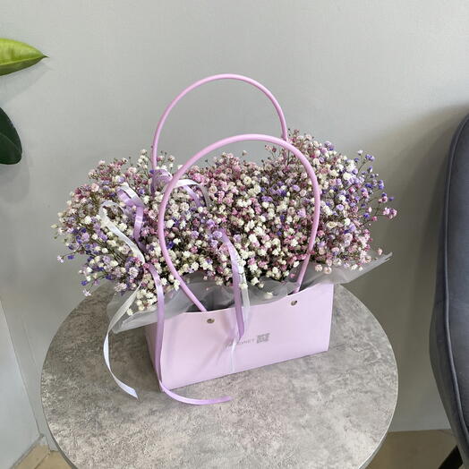 💜Фиолетовая сумочка гипсофил