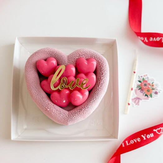 Муссовый торт сердце Love