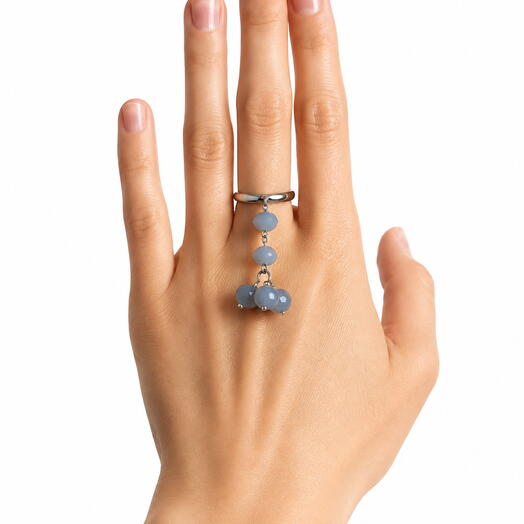 Кольцо Metal Crystals Blue