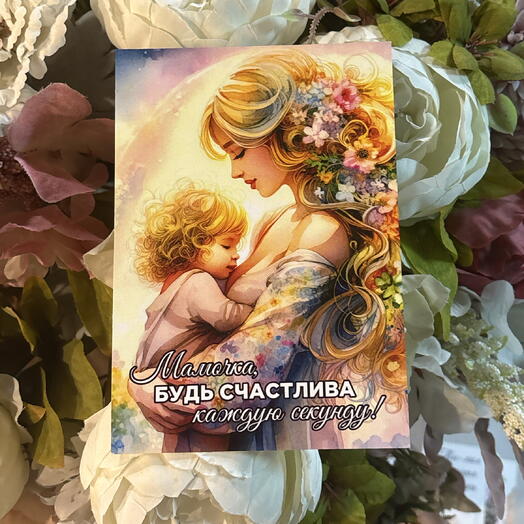 Открытка «мамочка, будь счастлива» 10*15