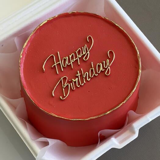 Happy birthday красный тортик 🍰