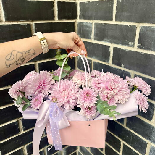 Букет в корзинке «Pink tenderness»