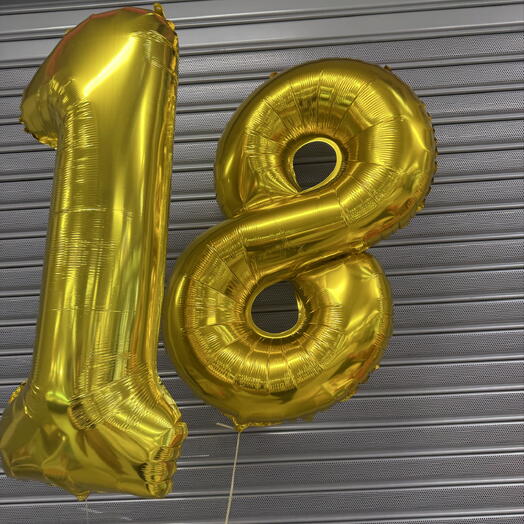 Шар цифра воздушная 18